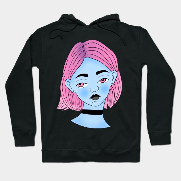 Pink Hair, Don't Care Hoodie by nannasaidno